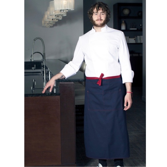 NWOT Culinary Classics premium full-tie bistro apron, 2 deep pockets, long ties - Picture 1 of 6